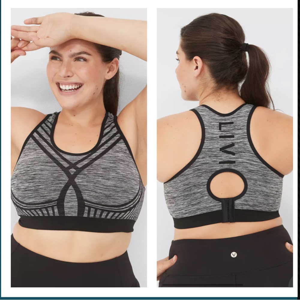 LIVI Wireless Medium-Impact Seamless Sports Bra Sz 22/24